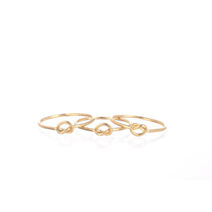 Single Love Knot Ring 14k Yellow Gold Filled Valentines Day