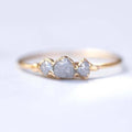 Multi Stone Raw Diamond Ring