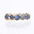 Sterling Silver Eternity Sapphire Ring, Raw Sapphire Ring,
