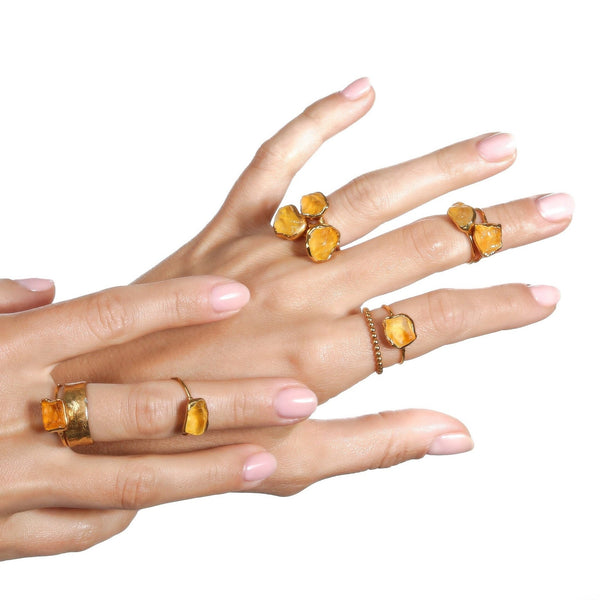 New Statement Raw Citrine Ring