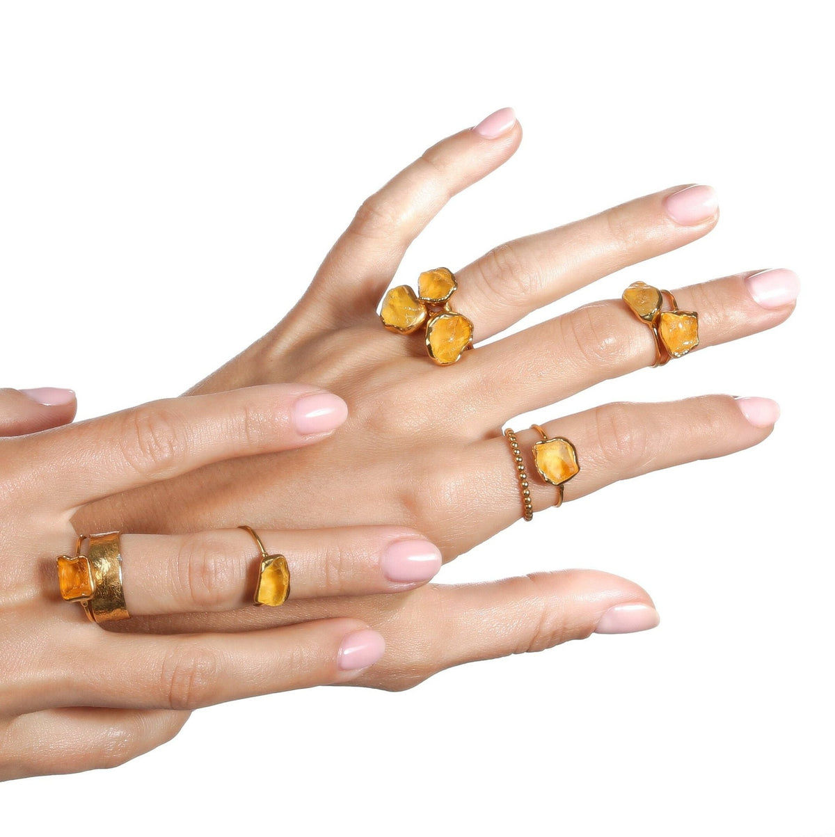 Statement Raw Citrine Ring