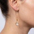 Edgy Raw Herkimer Diamond Drop Earrings