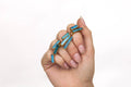 Raw Aquamarine Bar Ring in Yellow Gold