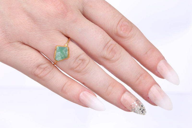 Raw Australian Jade Ring, view 2 of 12