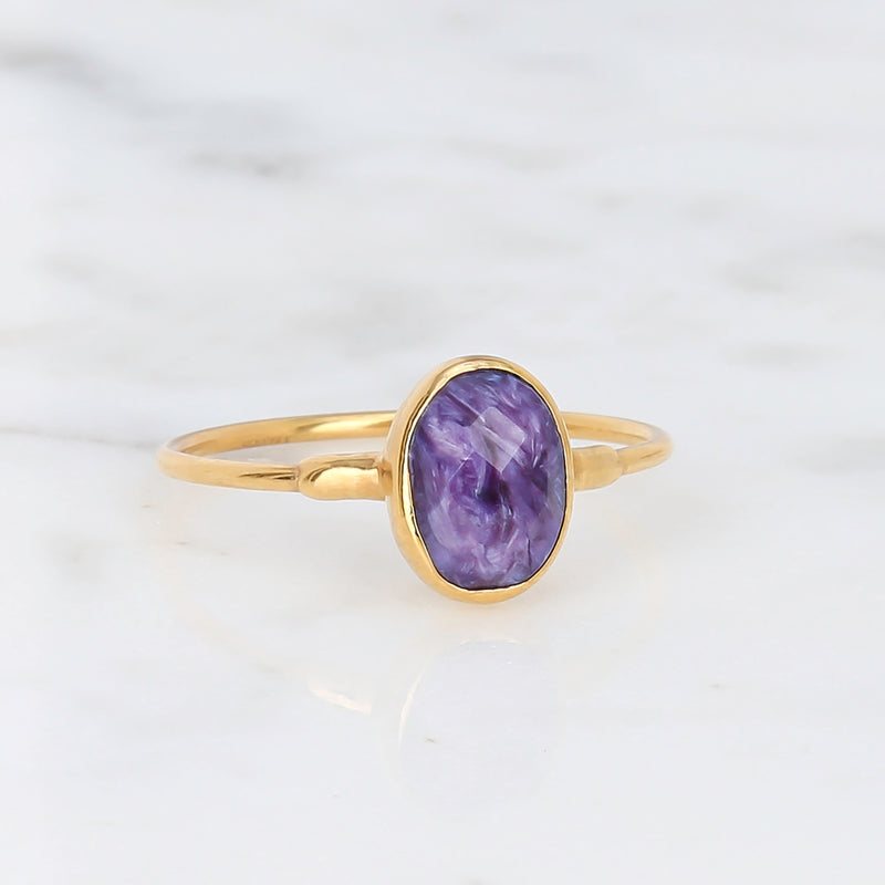 Rosecut Charoite Ring, view 4 of 8