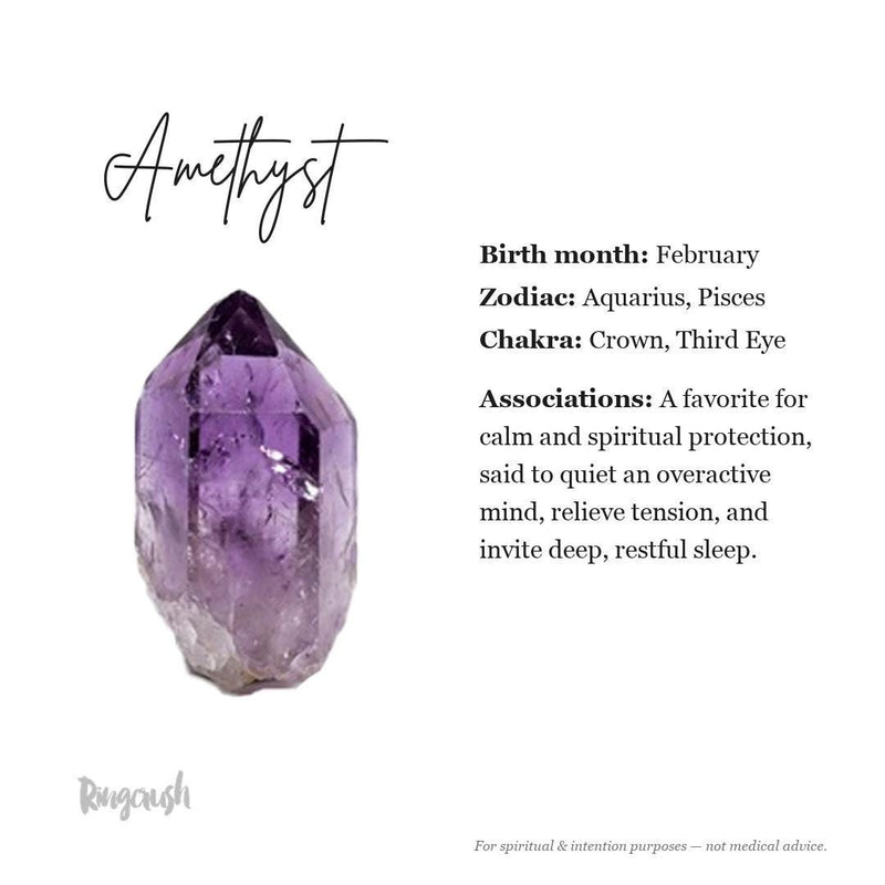 New Statement Raw Amethyst Ring