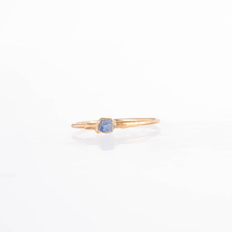 Dainty Raw Tanzanite Ring in Sterling Silver, view 6 of 8