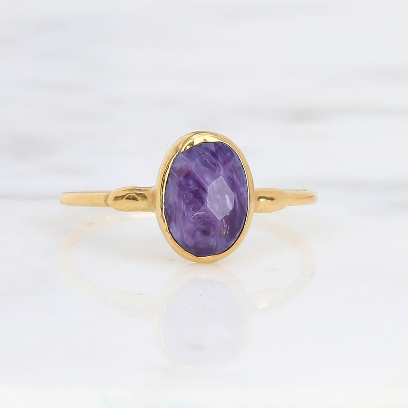 Rosecut Charoite Ring, view 5 of 8