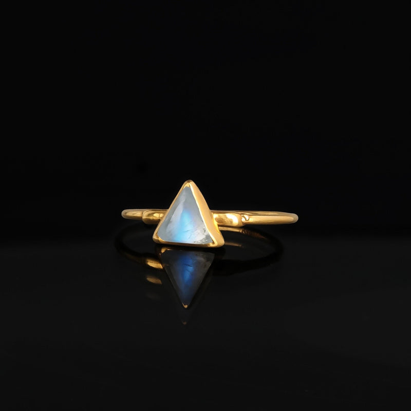 Triangle Moonstone Ring, view 5 of 11