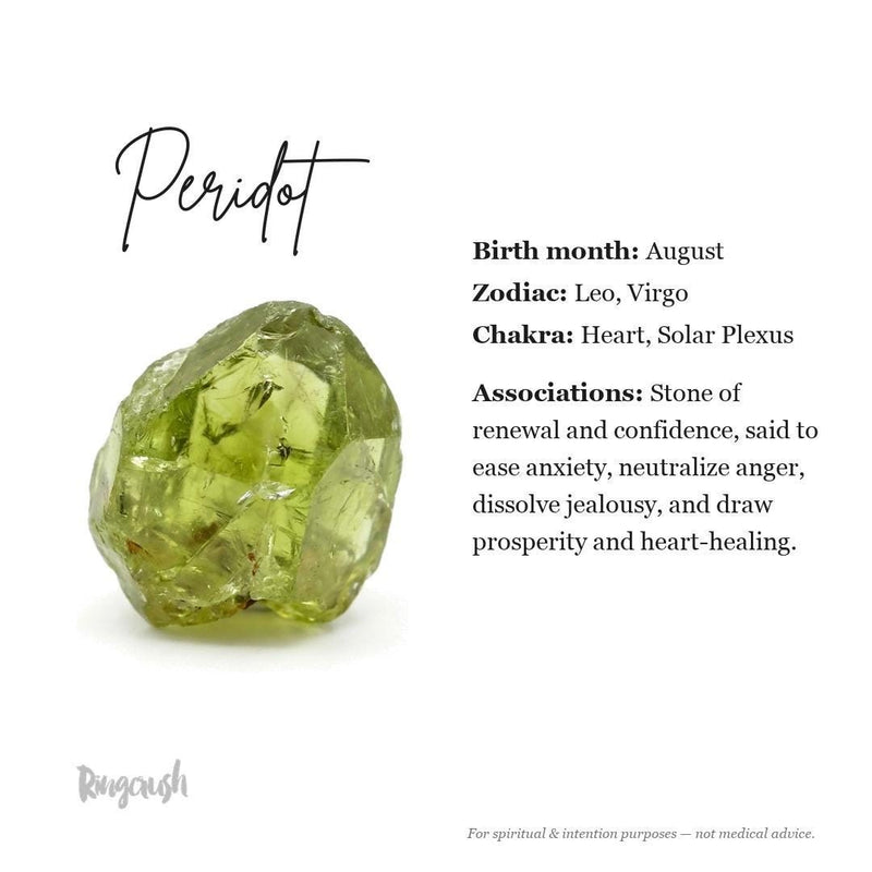 Dainty Raw Peridot Stud Earrings, view 5 of 14