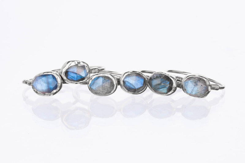 Rainbow Labradorite Ring in Rosecut, view 15 of 20