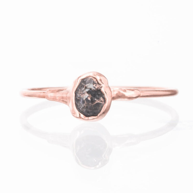 Raw Black Diamond Ring in Sterling Silver, view 8 of 12
