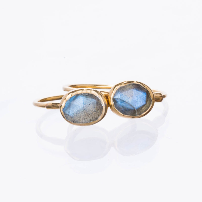 Rainbow Labradorite Ring in Rosecut, view 14 of 20