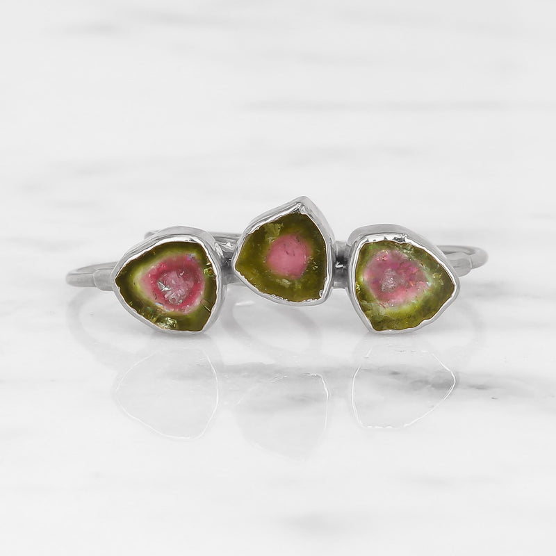 Raw Watermelon Tourmaline Slice Ring, view 8 of 8