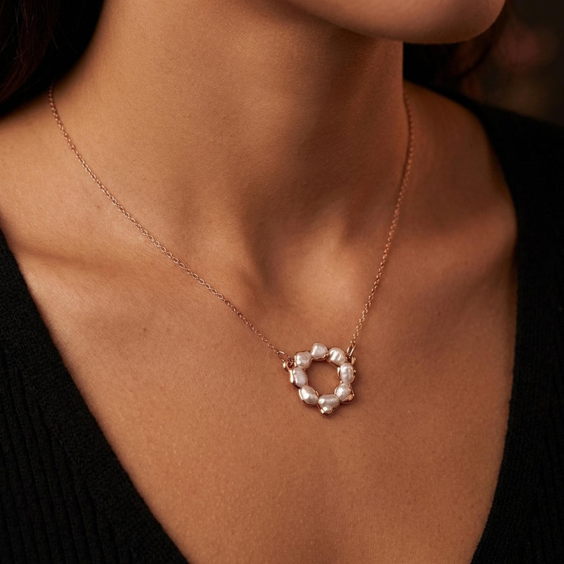 Daisy Pearl Necklace, view 9 of 11
