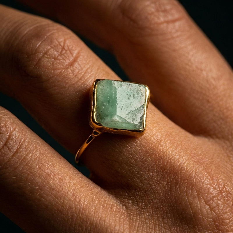 Raw Australian Jade Ring, view 9 of 12