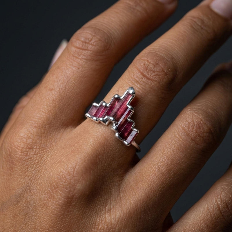 Art Deco Pink Tourmaline Ring, view 10 of 10