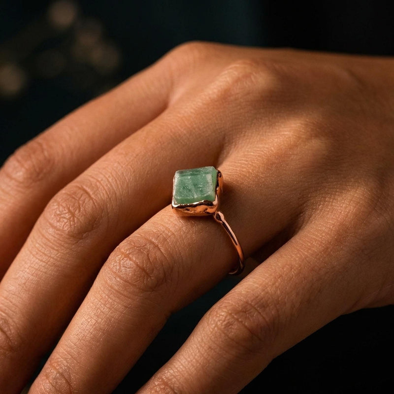 Raw Australian Jade Ring, view 10 of 12