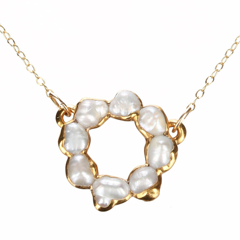 Daisy Pearl Necklace, view 2 of 11