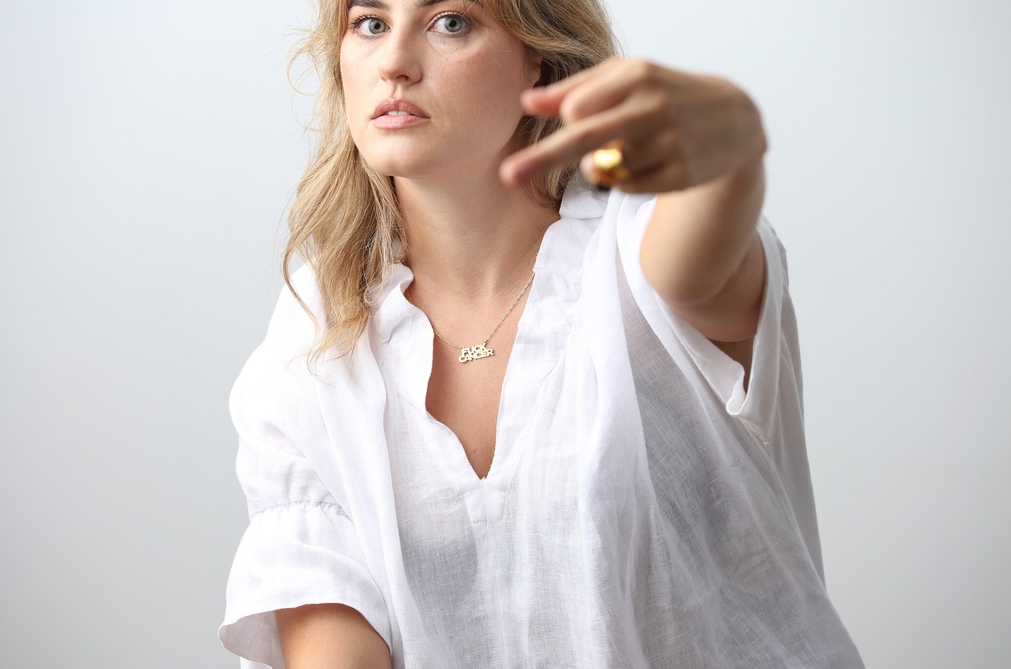 F* Cancer Necklace · Breast Cancer Awareness · New Beginnings Gift for Her · 100% of purchase goes towards Amy's Recovery • Handmade