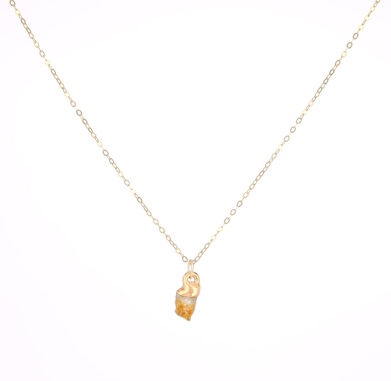 Dainty Raw Citrine Choker, view 2 of 9