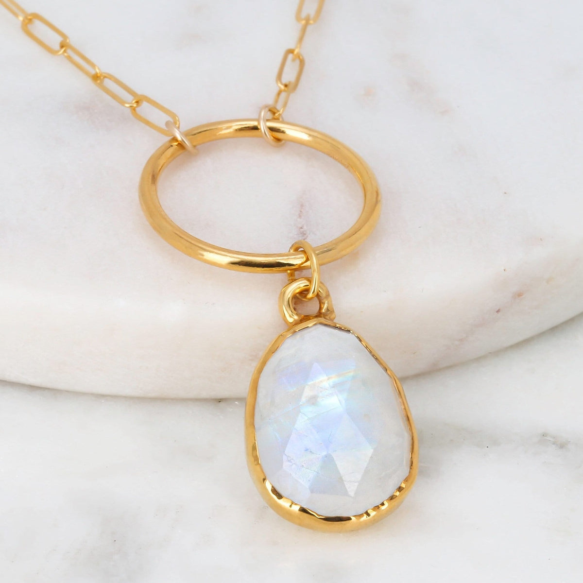 Rainbow Moonstone Necklace