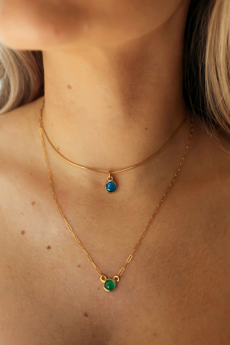 Dainty Mood Necklace in gold-filled, view 2 of 9