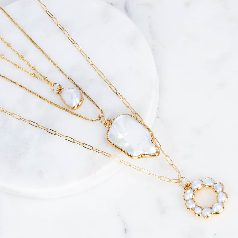 Daisy Pearl Necklace, view 3 of 11