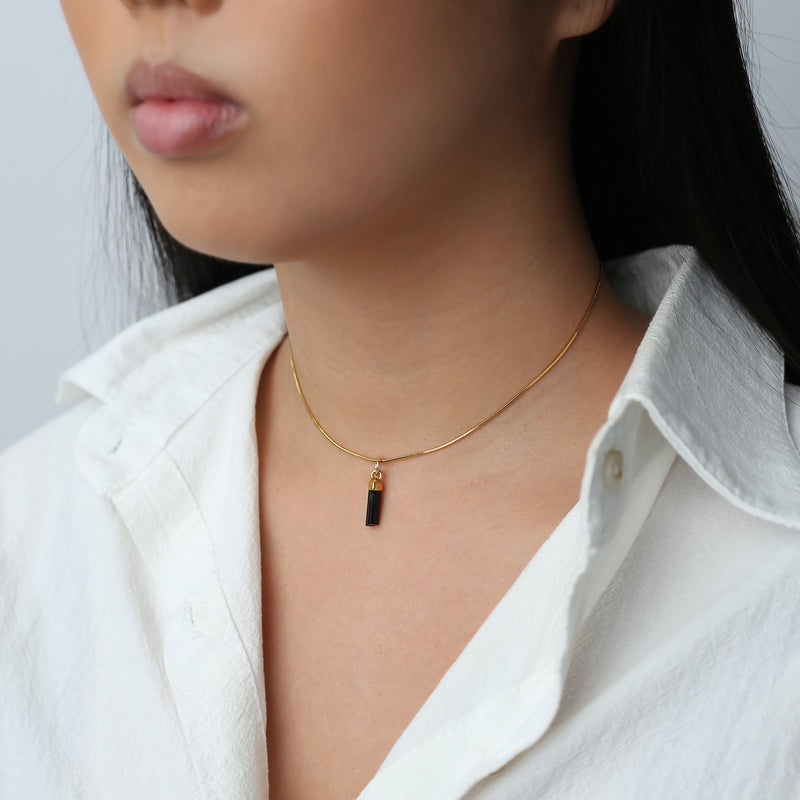 Raw Tourmaline Crystal Choker