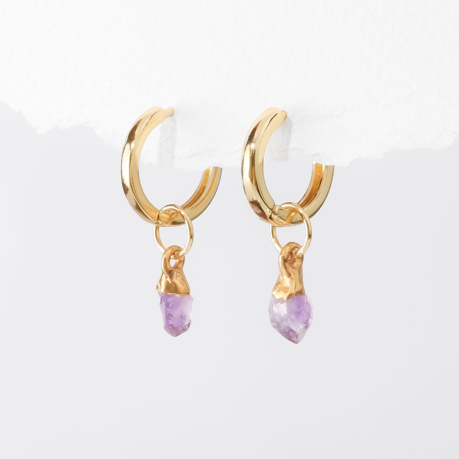 Gold Aquamarine Hoop Earrings, Boho Hoops – Fabulous Creations Jewelry