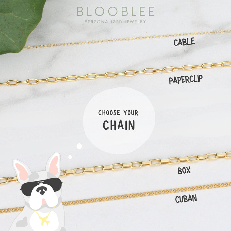 Fine gold cursive script name pendant on a dainty cable chain (9 of 18)