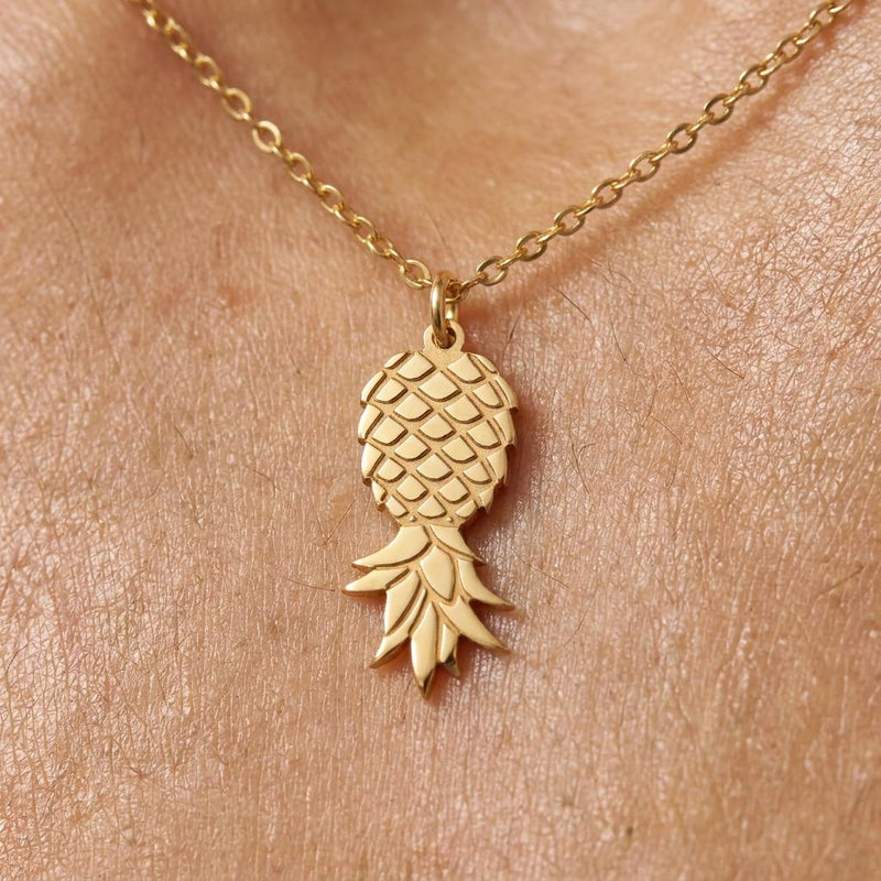 Additional photo of the Upside Down Pineapple Necklace