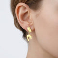 Lemon and Shrimp Stud Earrings