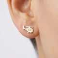 Helicopter Stud Earrings