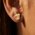 Irish Beer Mug Stud Earrings