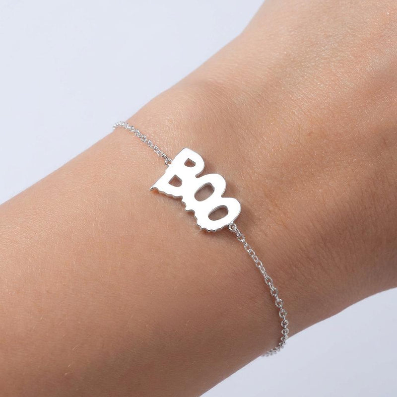Fine gold chain bracelet with a small Halloween charm and lobster clasp (3 of 6)