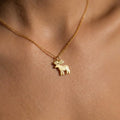 Moose Pendant Necklace
