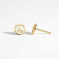 Peace Sign Stud Earrings