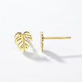 Monstera Leaf Stud Earrings