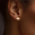 Puzzle Piece Stud Earrings