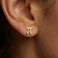 Pi Symbol Stud Earrings