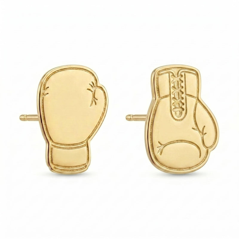 Boxing Gloves Stud Earrings on a white background