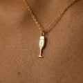 Champagne Flute Necklace