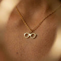 Round Eyeglasses Pendant Necklace