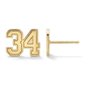 Jersey Number Stud Earrings