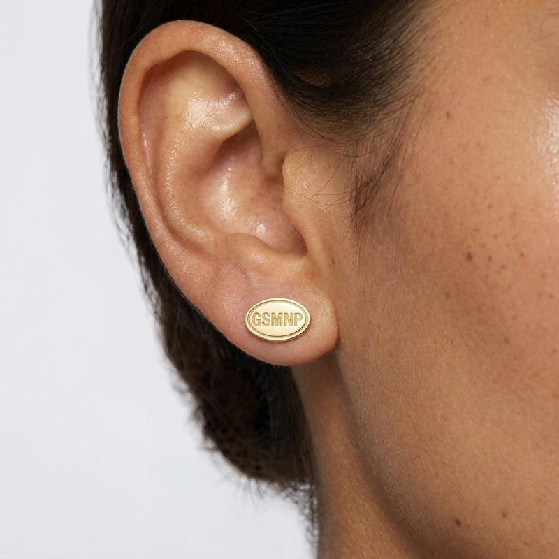 Blooblee Great Smoky Mountains Stud Earrings, 24k gold vermeil