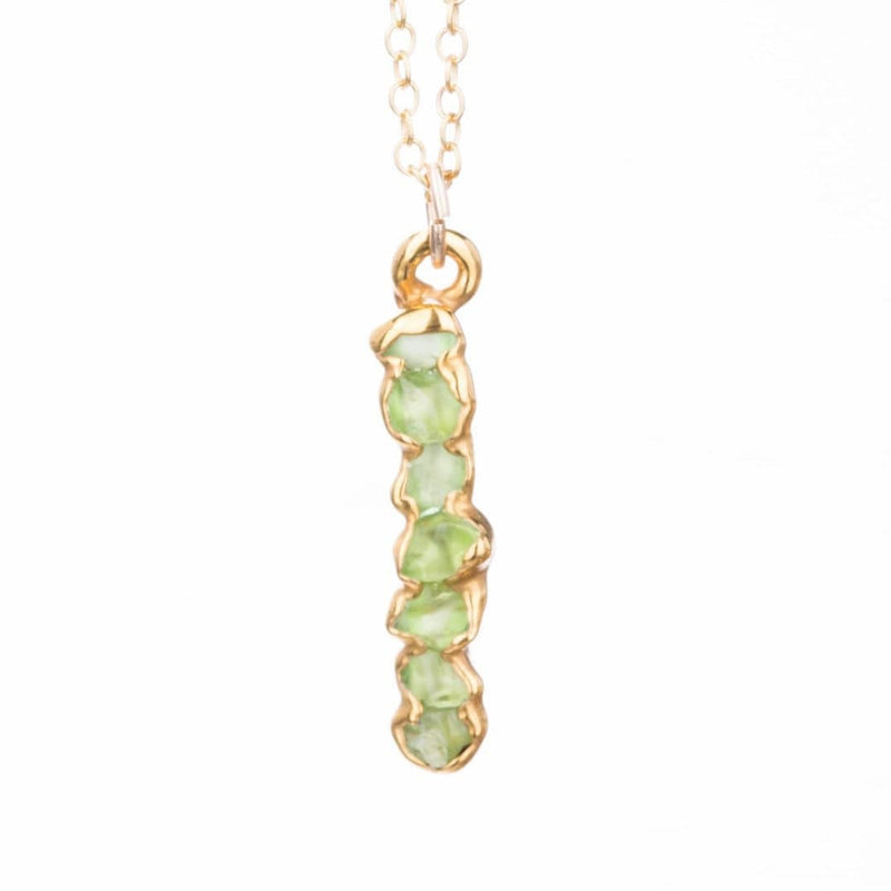 SeedPod Raw Peridot Necklace, view 2 of 3