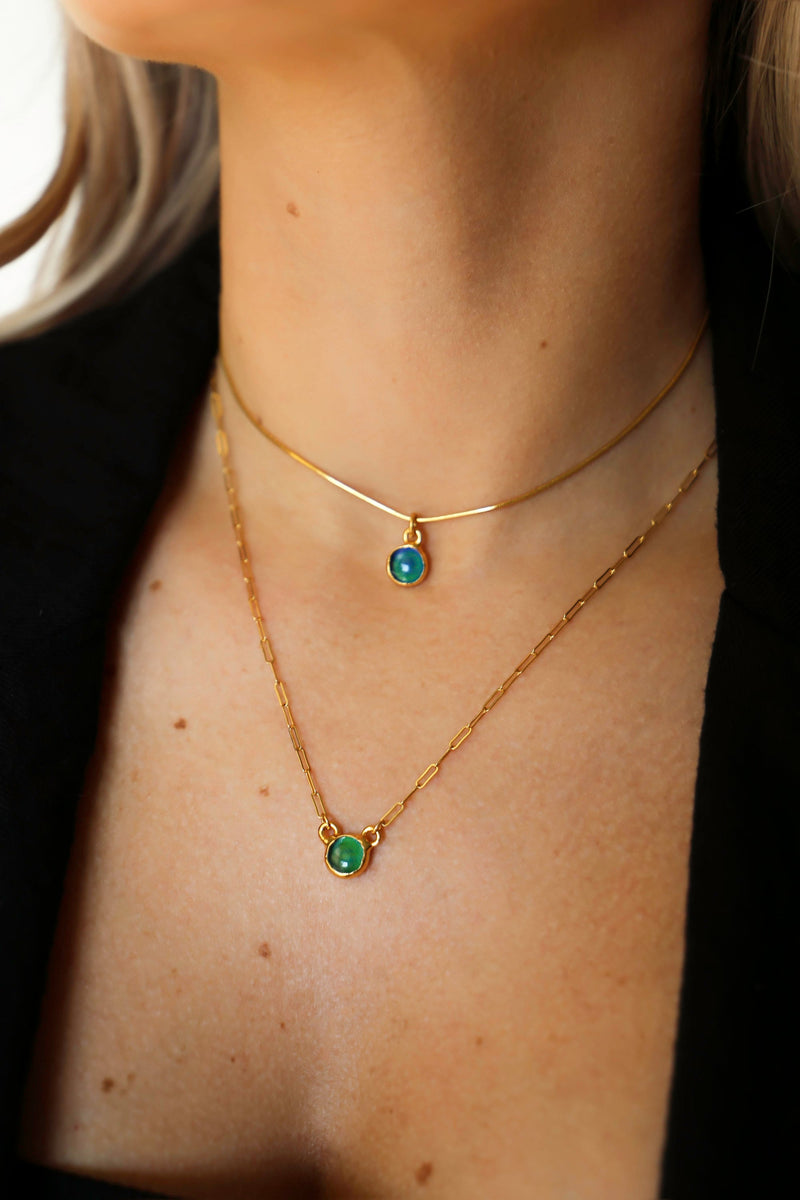 Dainty Mood Necklace in gold-filled, view 6 of 9