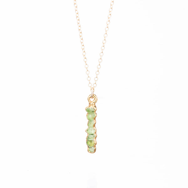 SeedPod Raw Peridot Necklace