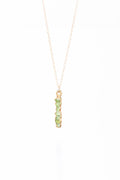 SeedPod Raw Peridot Necklace, August Birthstone Pendant